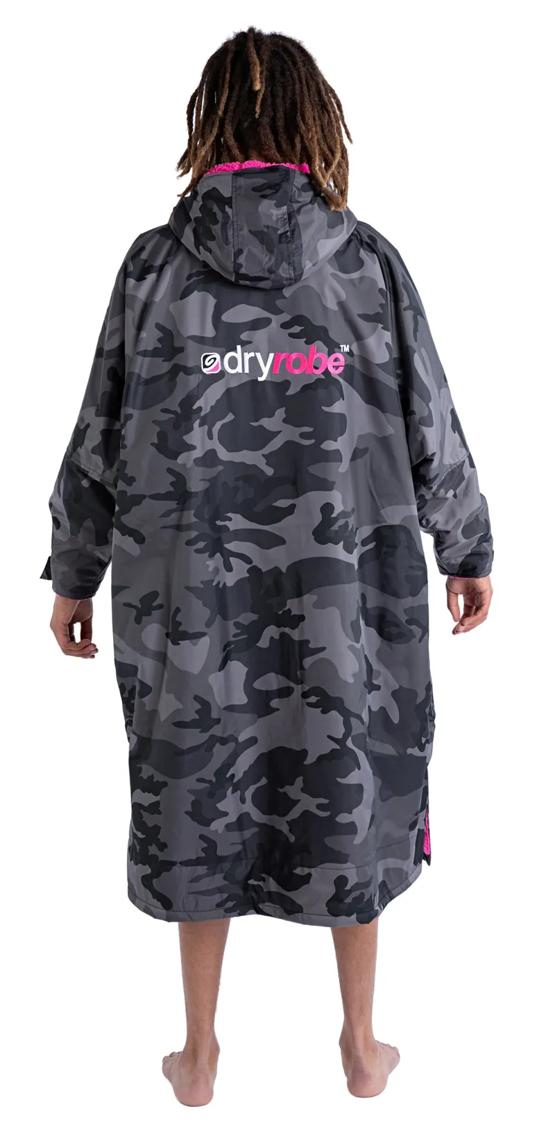 Dryrobe Advance V3 Long Sleeve Small Black Camo/Pink-2